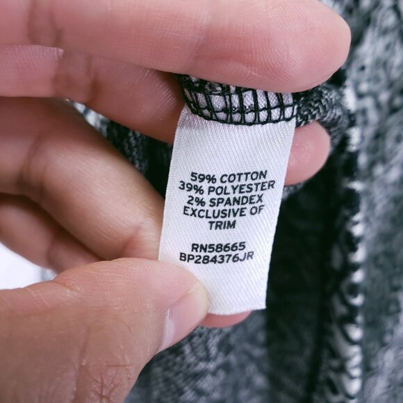 BP Black n White Geometric Pattern Thick Boho Fit and Flare Dress Size M - Picture 10 of 15